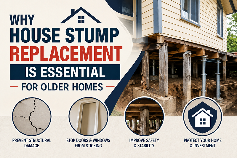 Why House Stump Replacement Is Essential for Older Homes