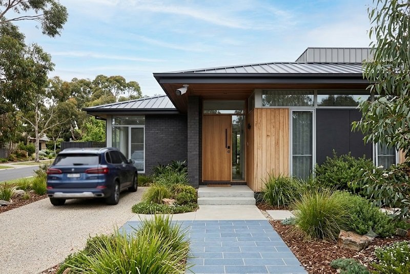 CCTV installation with an outdoor security camera monitoring a property's entrance and driveway